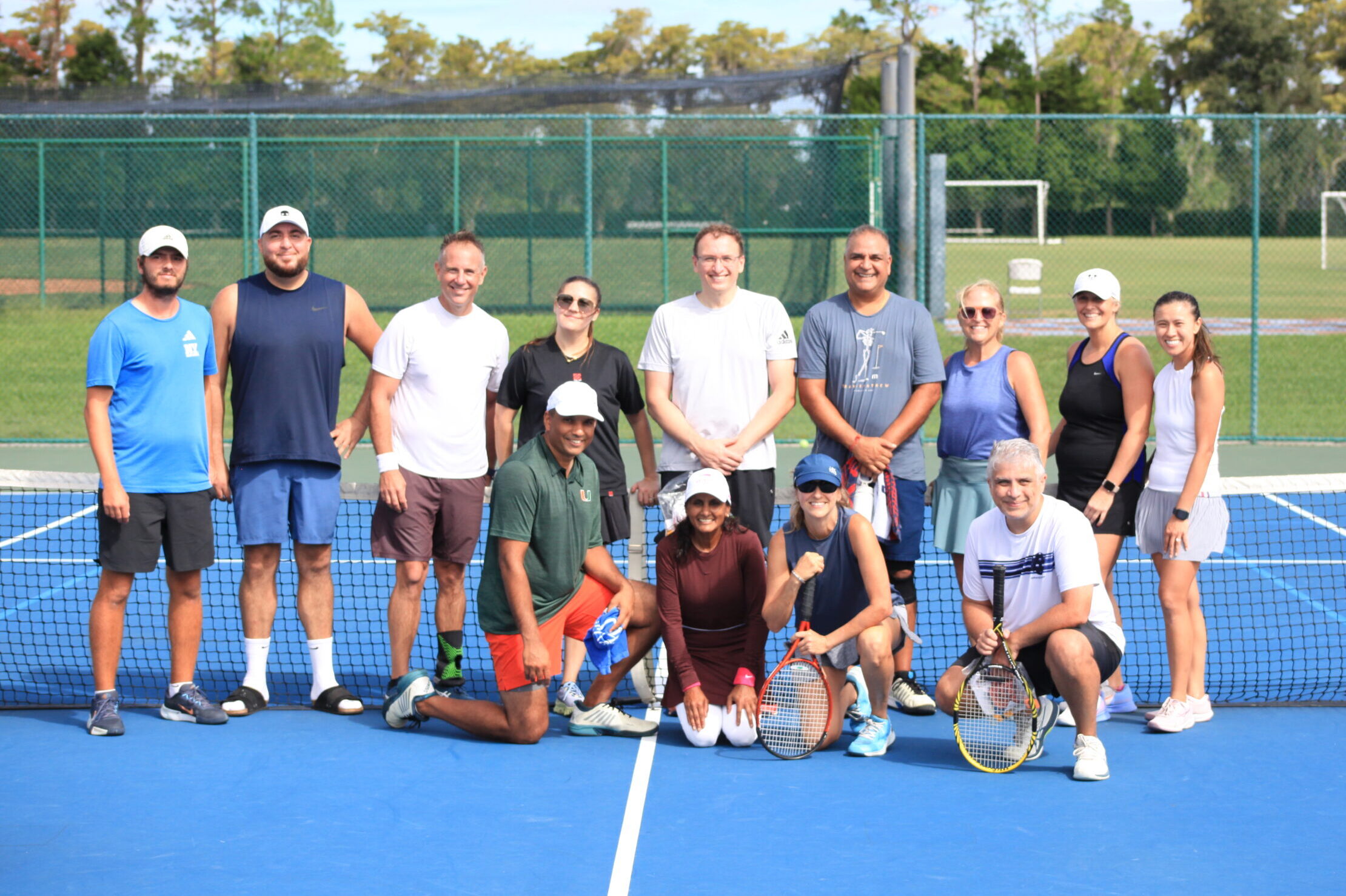 Adult tennis group at OTA